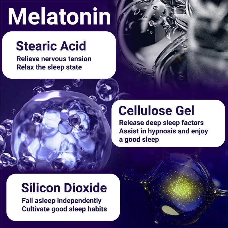 Melatonin 12mg - Relieves Anxiety and Stress, Helps with Deep Sleep, Helps Reduce Insomnia and Trouble Falling Asleep, Non-GMO view 3