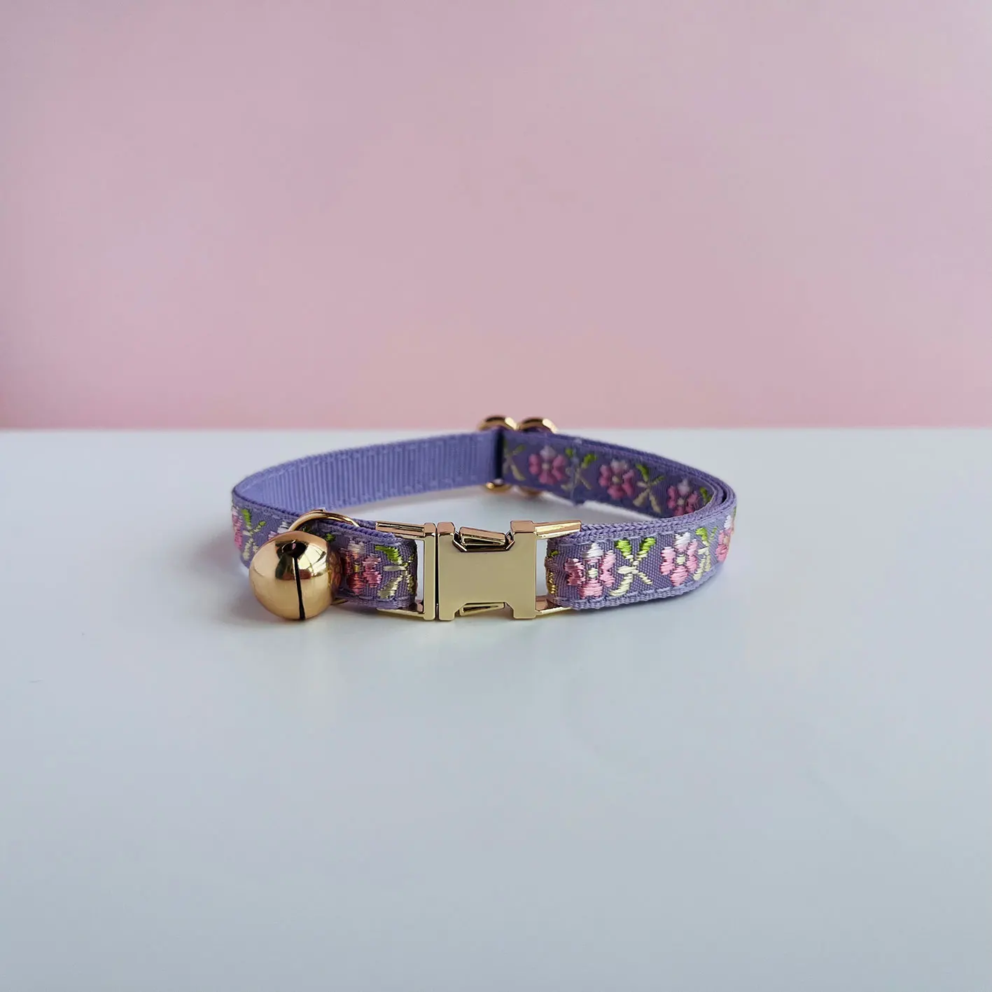 Customize Name Personalized Colorful Woven Pattern Cat Collar Jacquard Design Safety Breakaway Buckle_voghion.com