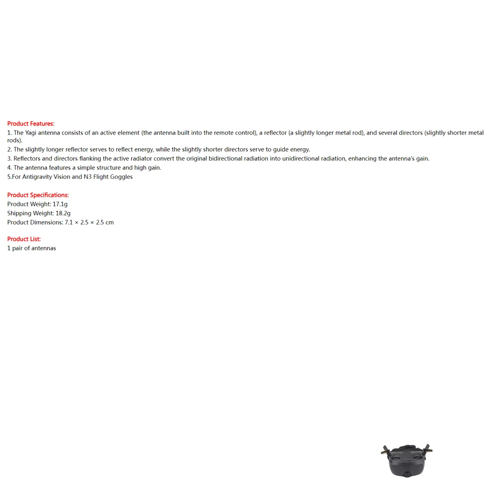 

For DJI Goggles N3 Antenna Signal Range Extender