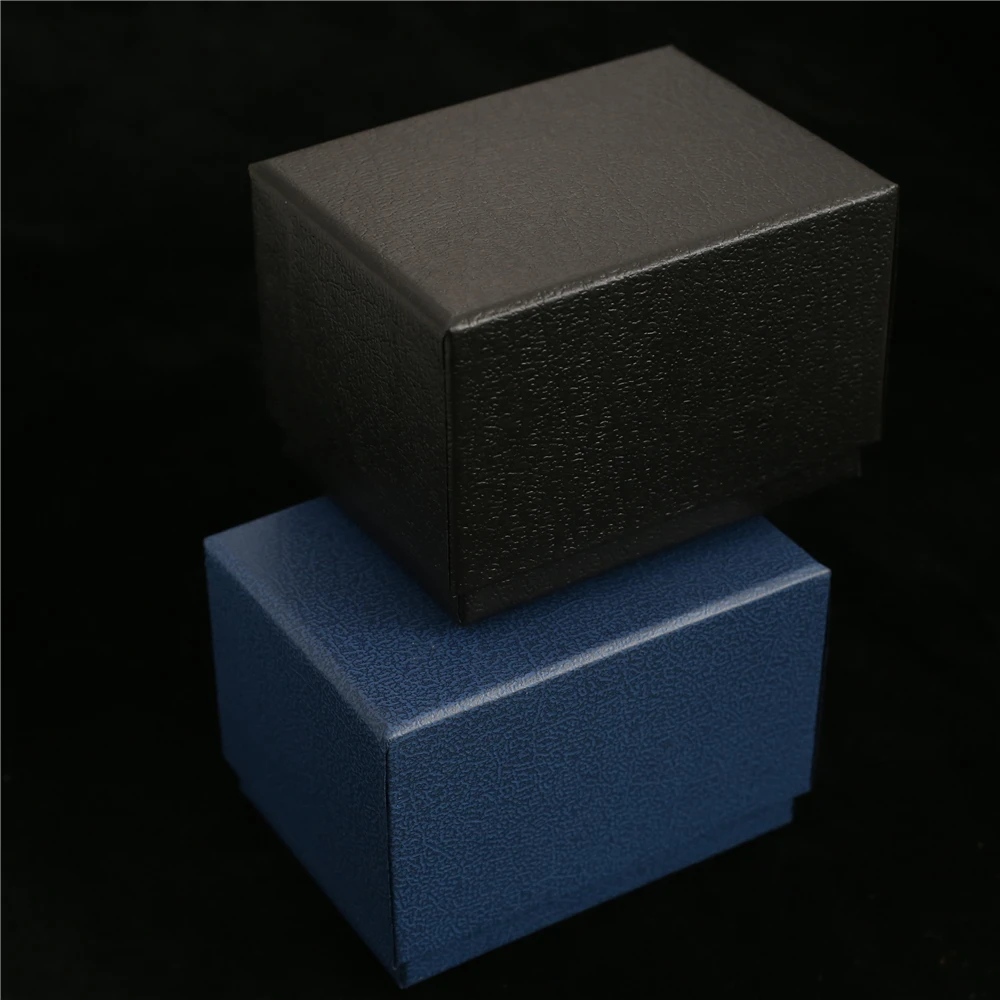 กล่องเก็บนาฬิกาลายลิ้นจี่สีน้ำเงินดำแดงสไตล์เรโทร WESTBULL กล่องใส่เครื่องประดับ กล่องโชว์สินค้า กล่องของขวัญ