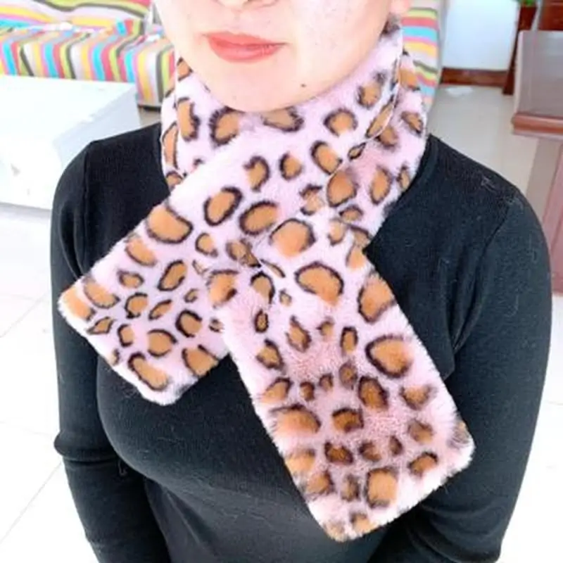 Foulard chaud d'hiver pour femme, écharpe épaisse en Imitation fourrure, châle en peluche, accessoires pour femme