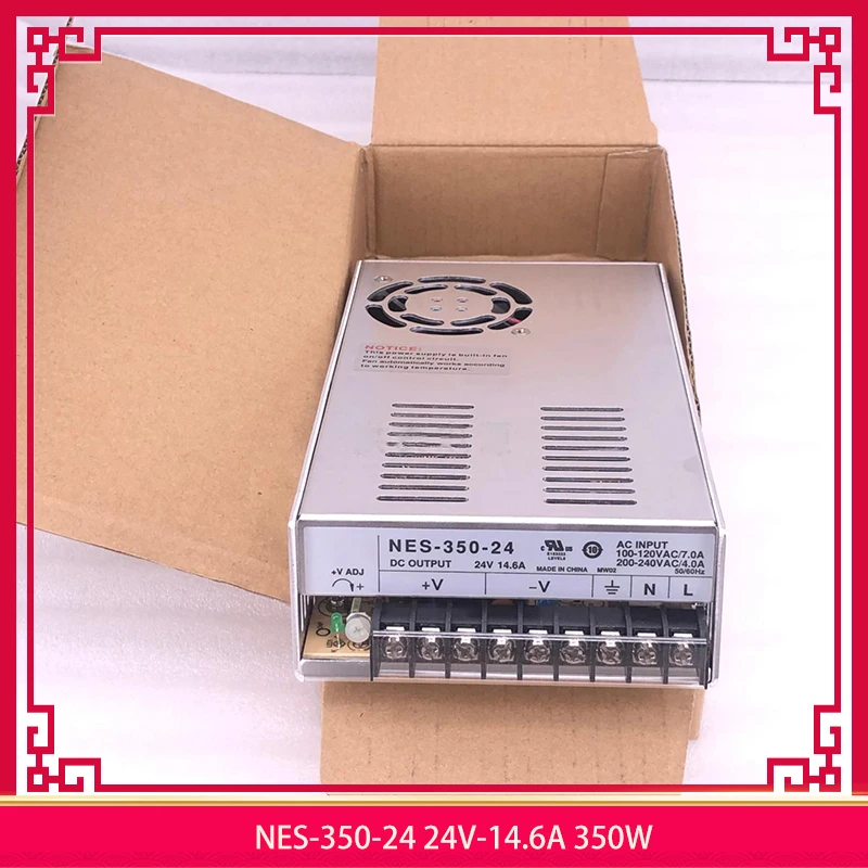 コントロール電源24v-14.6a NES-350-24 w mwトランスDC,照明,工業用LED制御,安定した電圧,350