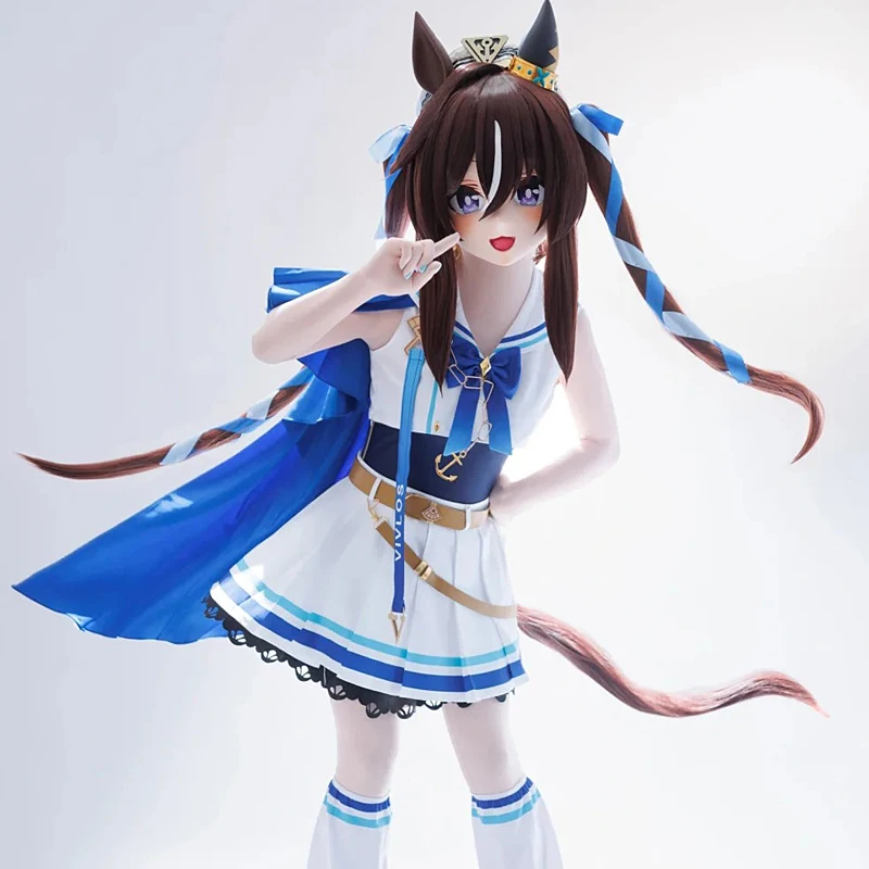 

(MEO0144) Customize Handmade Full Head Lockable Crossdress Male to Female Japanese Cartoon Anime Game Character Kigurumi Mask