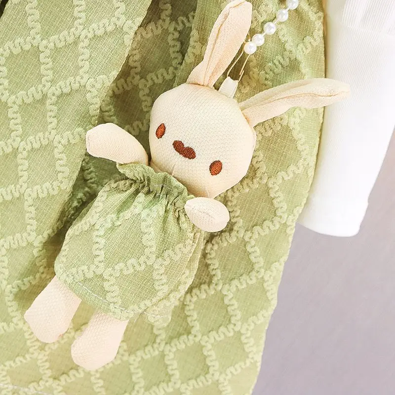 فستان أطفال للربيع والخريف فستان بناتي جديد بأكمام طويلة للأميرة على شكل أرنب صغير 80-150 سم