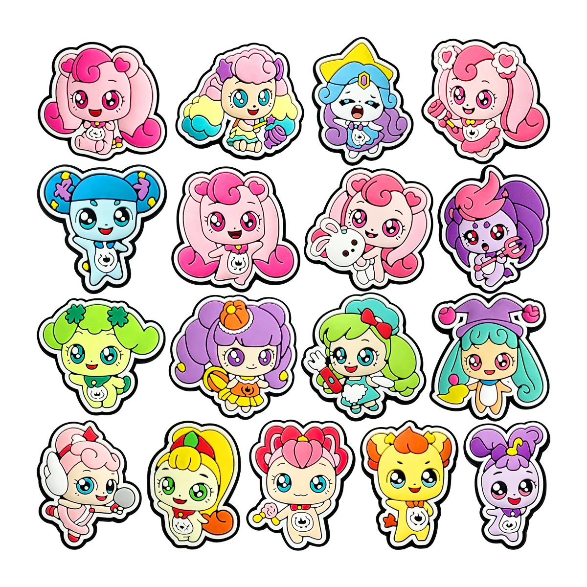 17-100pcs Cute Cartoon Anime Shoe Buckle Accessories PVC DIY Sandal Shoes Charms Clogs Pins Decor Woman Christmas Party Gift - view 3