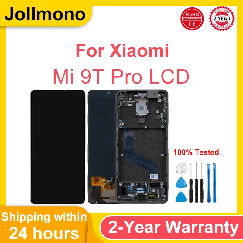 

6,39 "AMOLED ЖК-дисплей для Xiaomi Mi 9T Pro M1903F11G ЖК-дисплей + дигитайзер сенсорного экрана с рамкой в сборе для Xiaomi Mi9T Pro