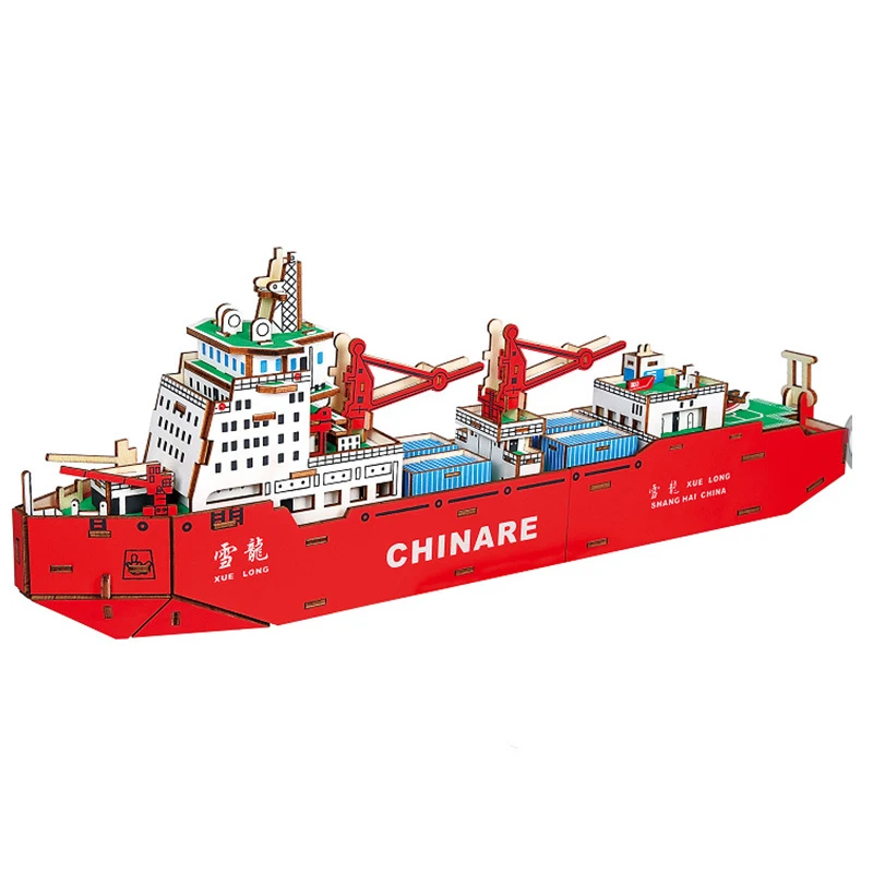 HVELONG 3D Wooden Puzzle Gifts For Adults Boat Ship Model Cruise Jigsaw Children Kids Toys Car Building Kits Home Decoration