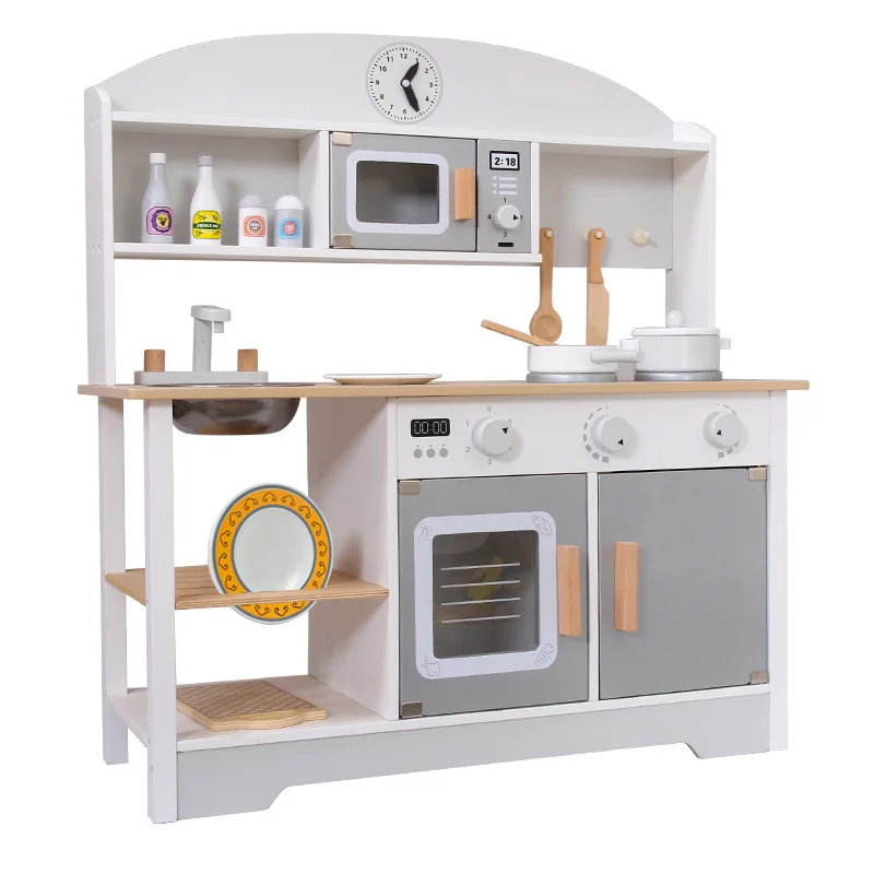 

Children's Wooden Pretend Play Kitchen Toy Set for Kids Educational Role Play