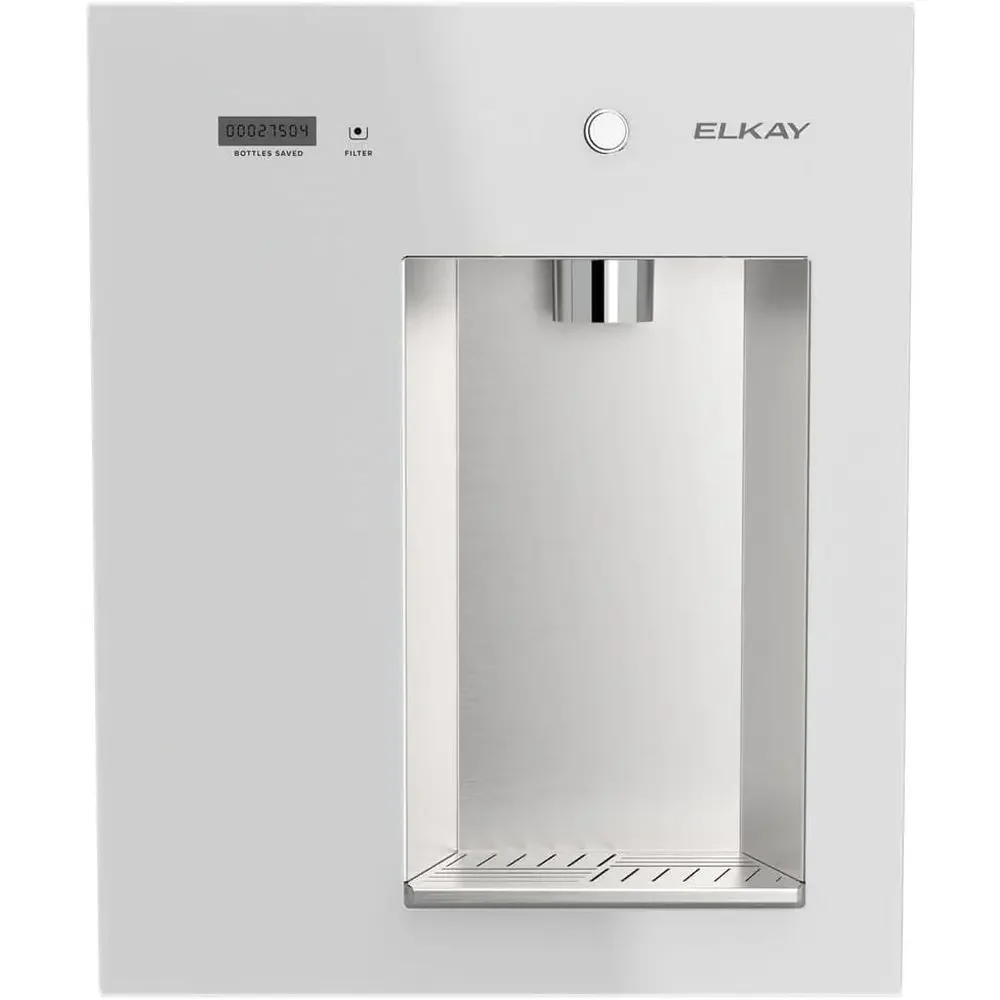 Battery-Powered Wall-Mounted Water Dispenser, Push-Button, Lead Reduction, Aspen White, Non-Refrigerated, Ideal for Home Use
