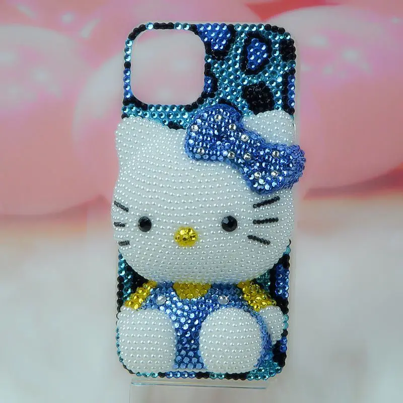 Kawaii حجر الراين بلينغ كريستال قضية الهاتف سلسلة آيفون 16 12 13 14 15Pro ماكس X Xs Xr 7 8 زائد Se 2 3 10 الفتاة هدية الكرتون