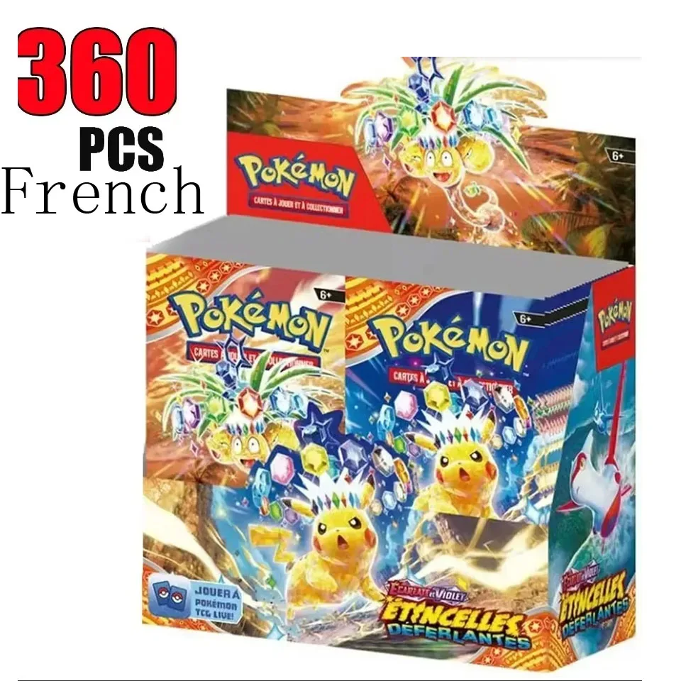 ##360Pcs French Pokémon TCG: Ecarlet & Violet Etsncelles Astral Radiance Obsidian Flames Booster Box Pokemon Cards 36 Pack Box