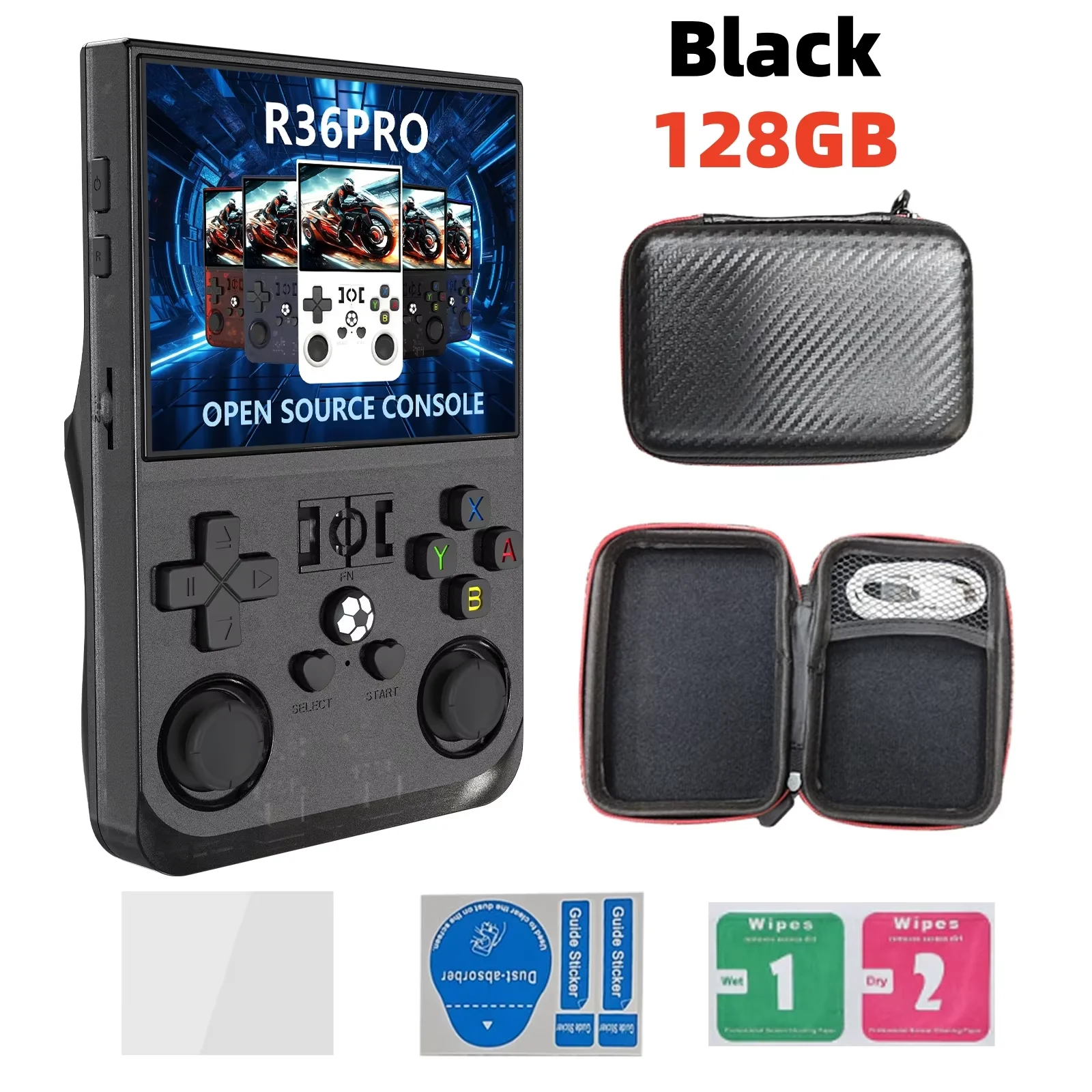 【新品】R36 Ultra 128GB WIFI対応 R36 Ultra Handheld WIFI Game Player 4.0 Inch IPS Screen Open