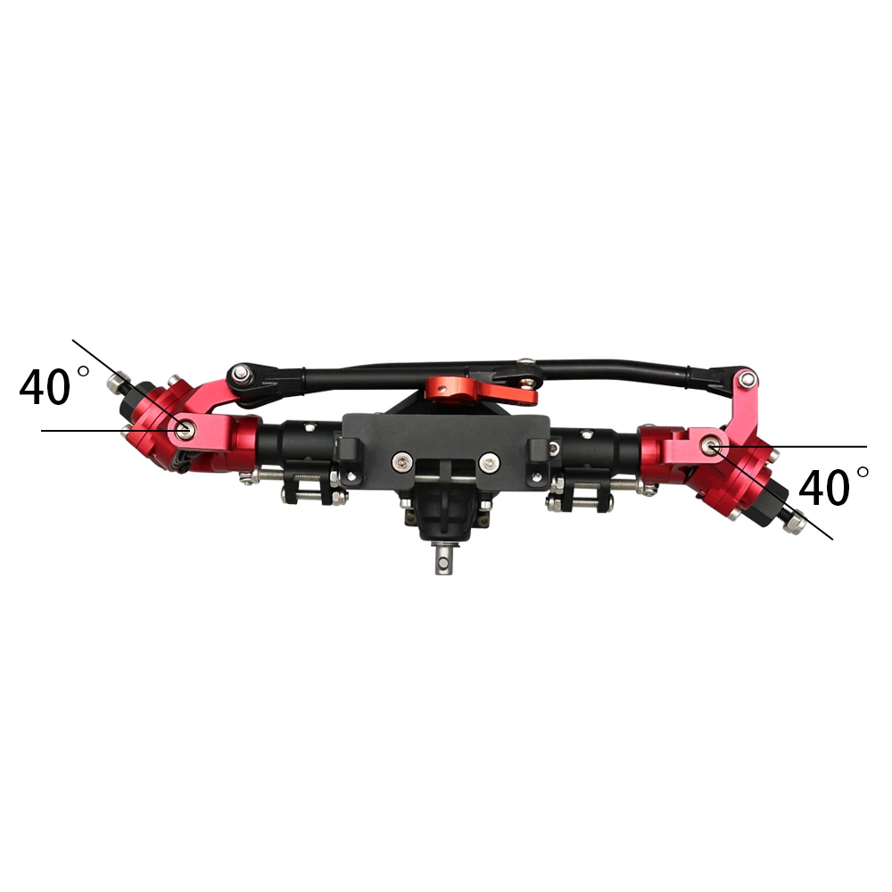 Front and Rear Portal Axle CNC Aluminum Alloy Anodized for 1/10 RC Rock Crawler Axial SCX10 II Spiral Gear 90046 90047 D90 RC4WD