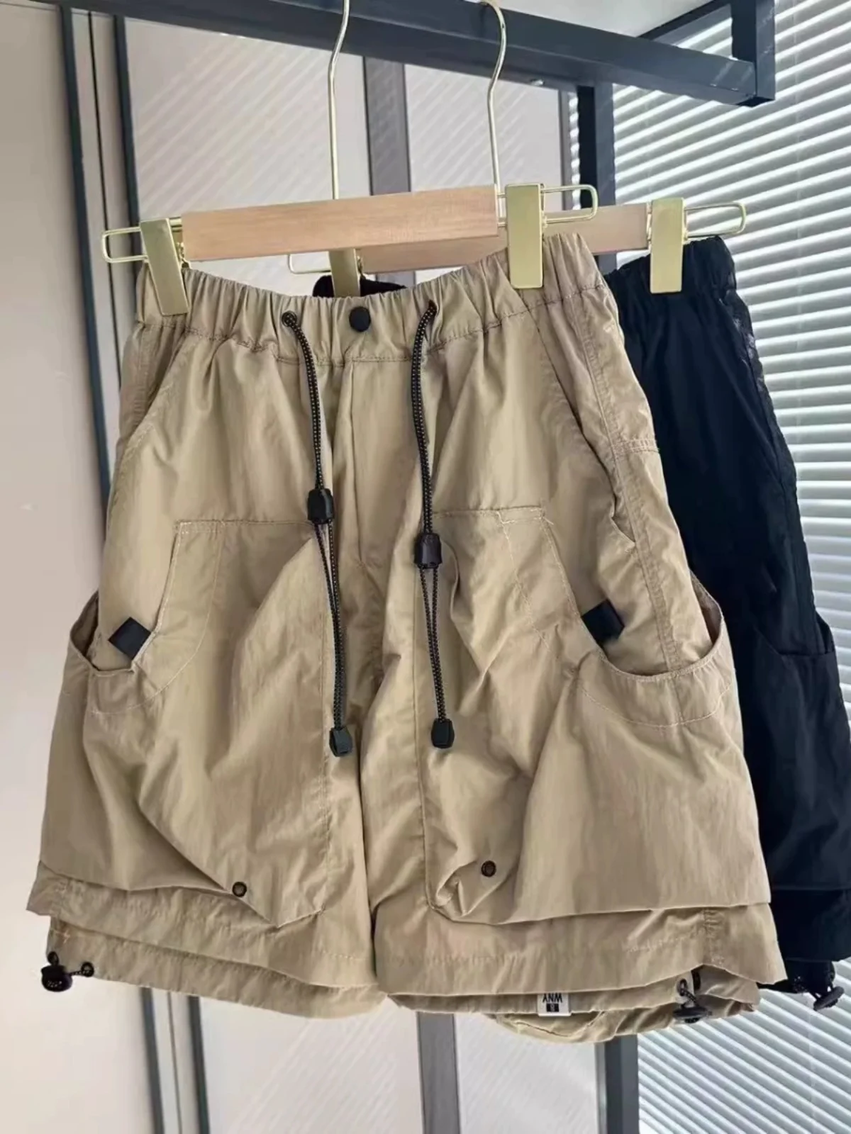 

Мужские летние модные свободные прямые брюки средней длины для тяжелой промышленности, повседневные, в спортивном стиле, больших размеров