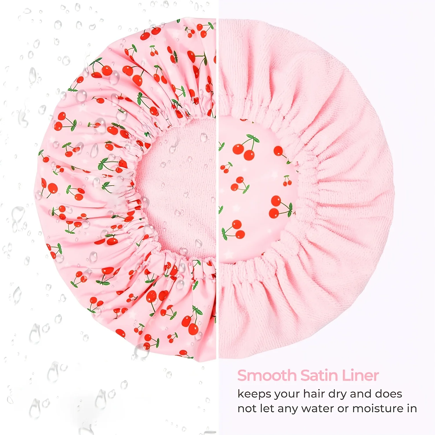Terry Lined Shower Cap for Women