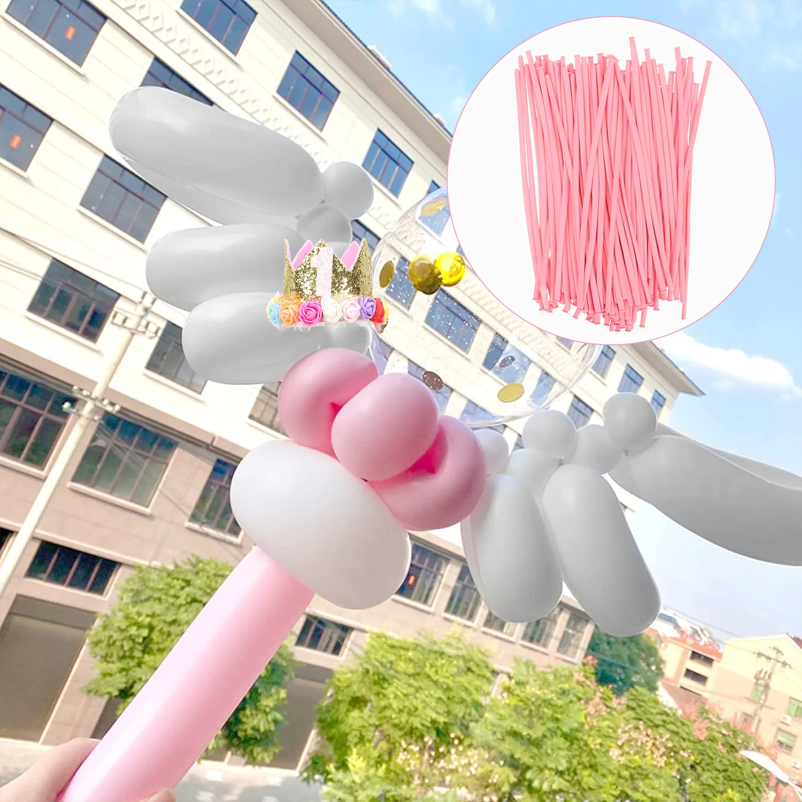 

100Pcs Long Balloons DIY Twisting Latex Party Decorations Festive Atmosphere Long Balloons DIY Twisting Balloon