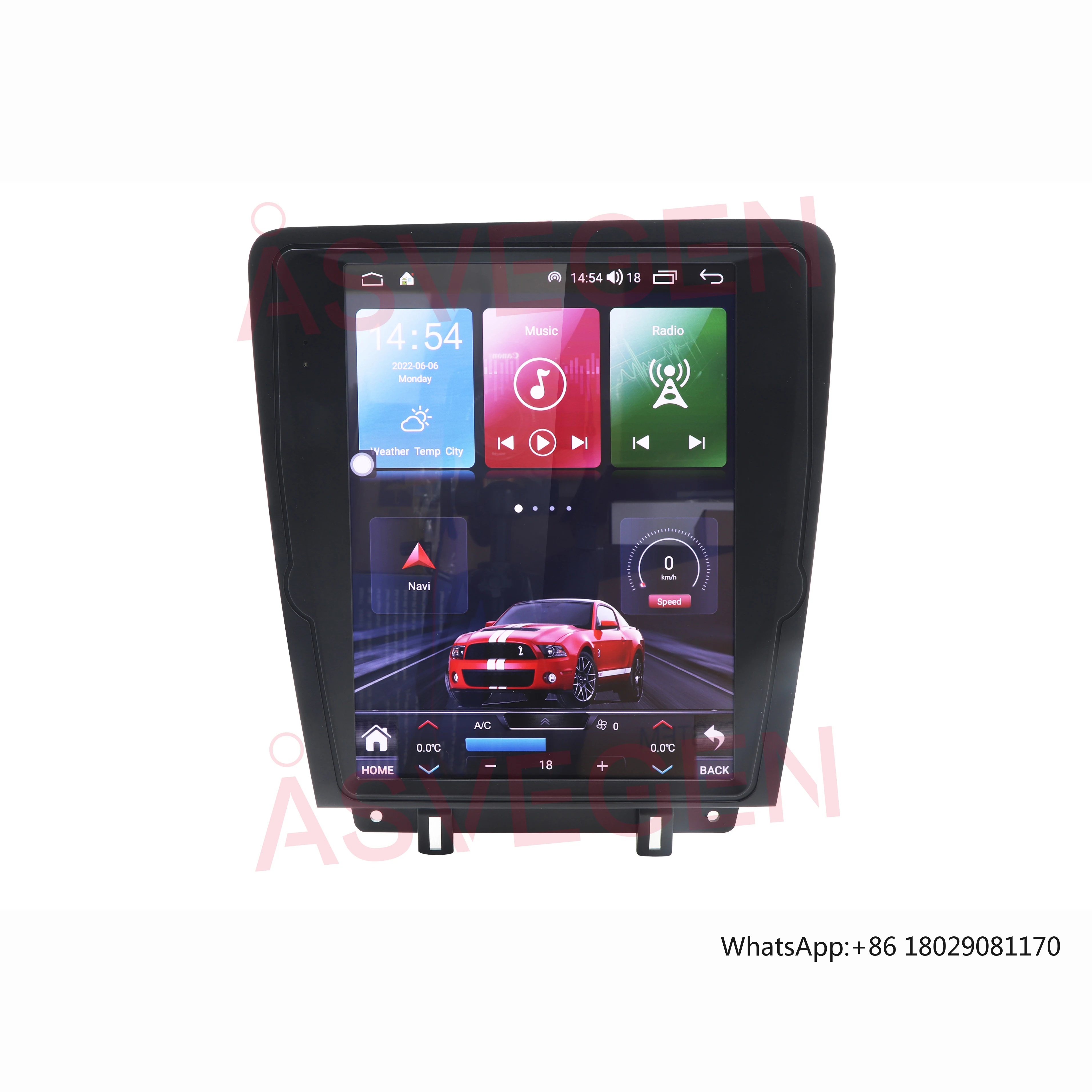 Android Auto Car Radio DVD Player For 09-14 Ford Mustang 12.1 inch Featured Vertical Screen Stereo Multimedia System