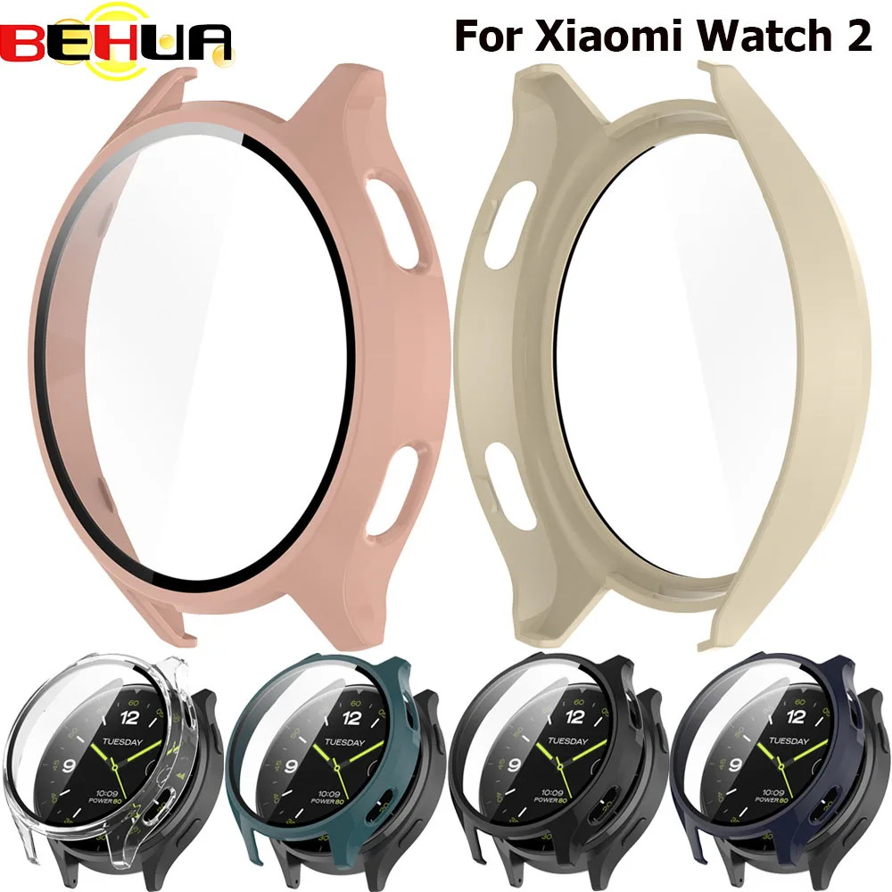 

BEHUA Protective Cases For Xiaomi Watch 5 Watch5 Screen Protector Cover Shell PC Case with Tempered Glass Film Accessories