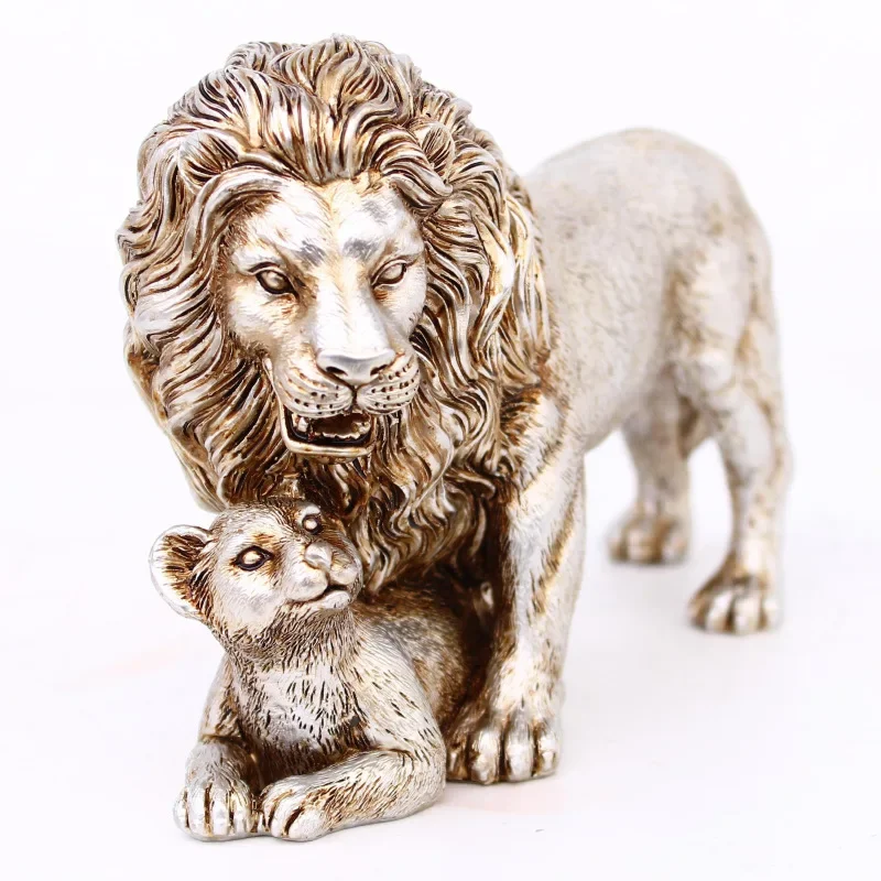 New European Style Lion Restaurant Owner Office Living Room Decorations Resin Handicraft Ornaments Television Cabinet Home Decor