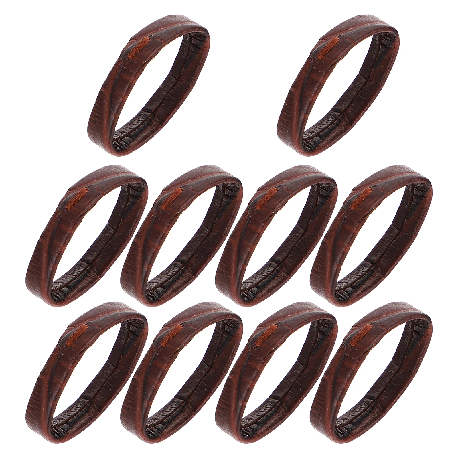 

10Pcs Exquisite Leather Watch Strap Circle with Smooth Surface for Comfortable Wear