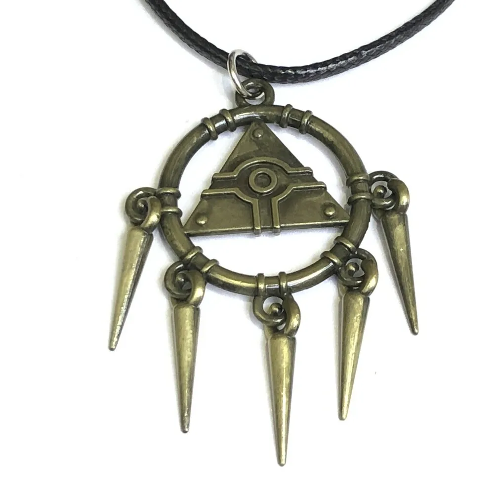 Anime Yu-Gi-Oh! Necklace Yugi Muto Ryou Bakura Atem Marik Ishtar Chain Metal Pendant Cosplay Accessories