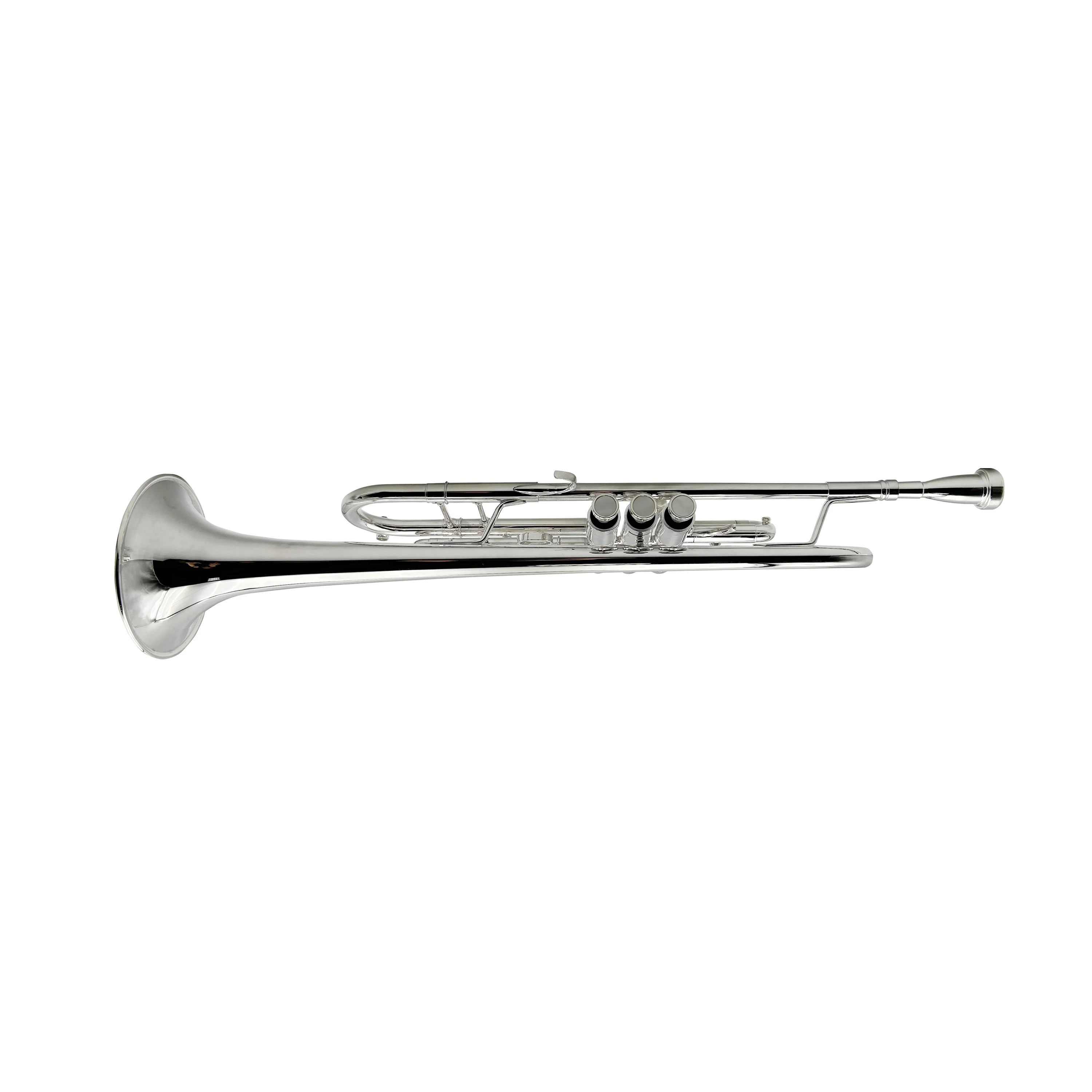 OEM Professional Silver Trumpet With BB Tone JYTR409ED-II OEM Brass Instrument Lightweight Durable For Stage Performance