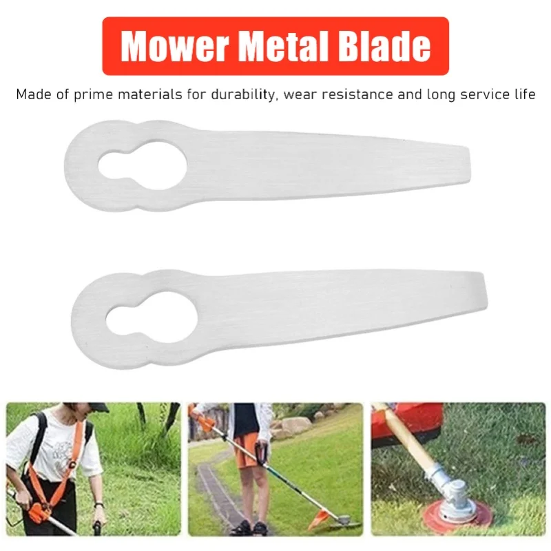 10 Pcs Lawn Mower Metal Blade Replacement Mowing Blade For Polycut 2 2 For FSA 45