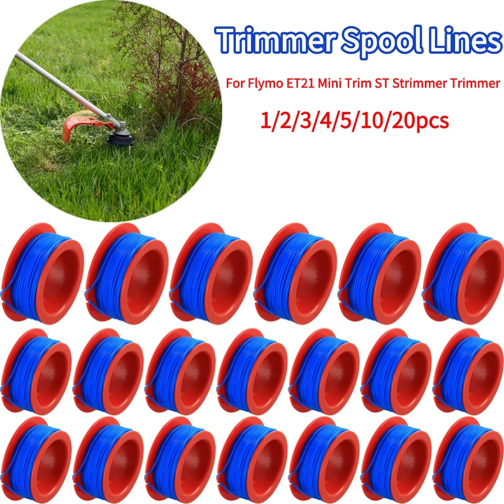 

Trimmer Spool Lines For Flymo ET21 Mini Trim ST Strimmer Replaces FLY031 5131060-90/6 5131106090 Garden Power Tool Parts