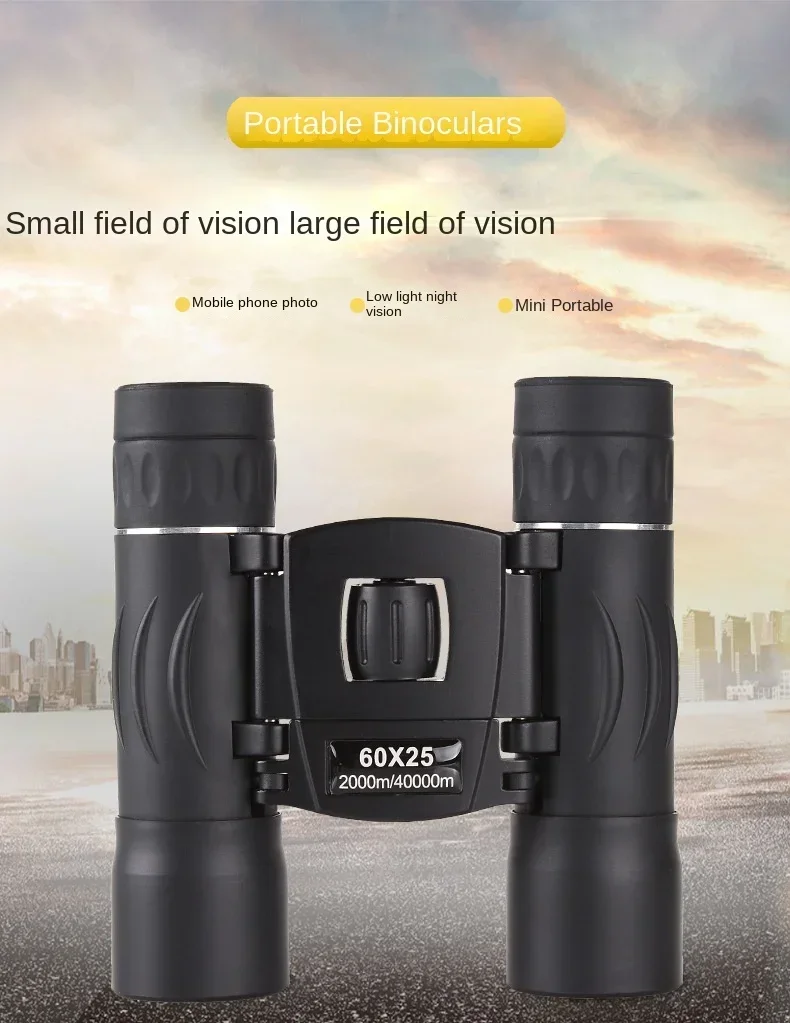 High Power High Definition Binoculars for Adults and Children Portable Outdoor Bee Night Vision Professional Concert Binoculars