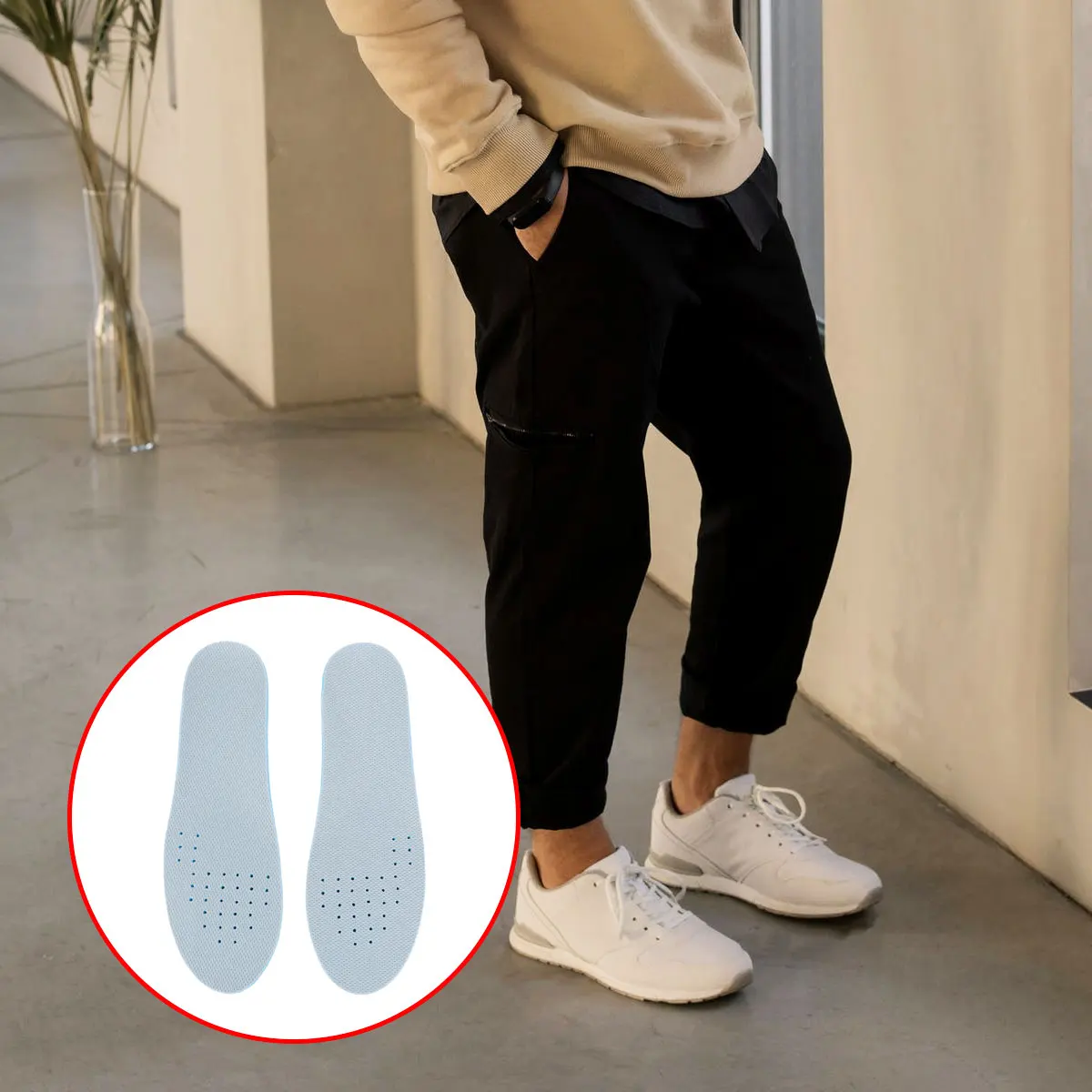 

1Pair Height Increase Insoles Eva Invisible Shoe Lift Breathable Anti-Slip Comfortable Shoe Cushions Sports Pads White Blue