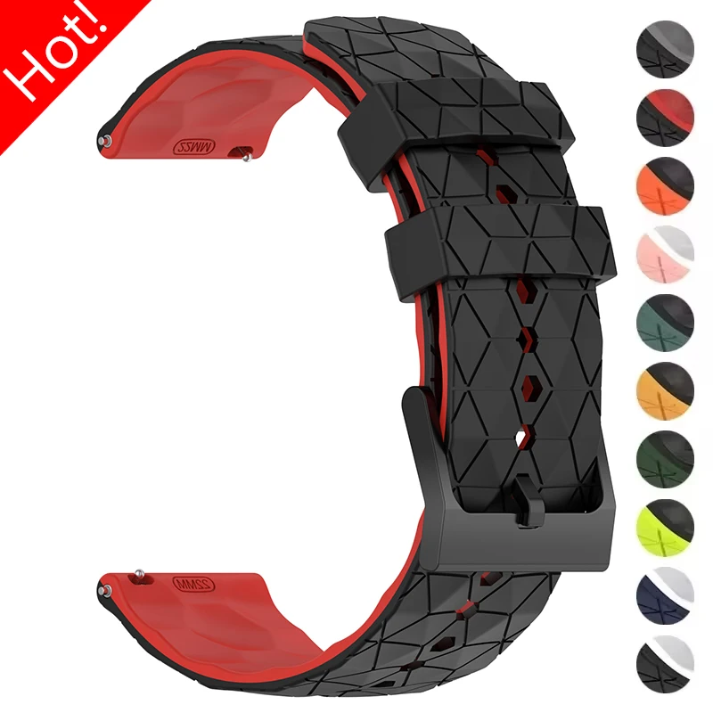 

20mm 22mm Silicone Strap for Samsung Galaxy 7 6 5 4 40/44mm 6 4Classic 43/47mm 5Pro Band Bracelet for Huawei GT5 GT4 3/4Pro 46mm