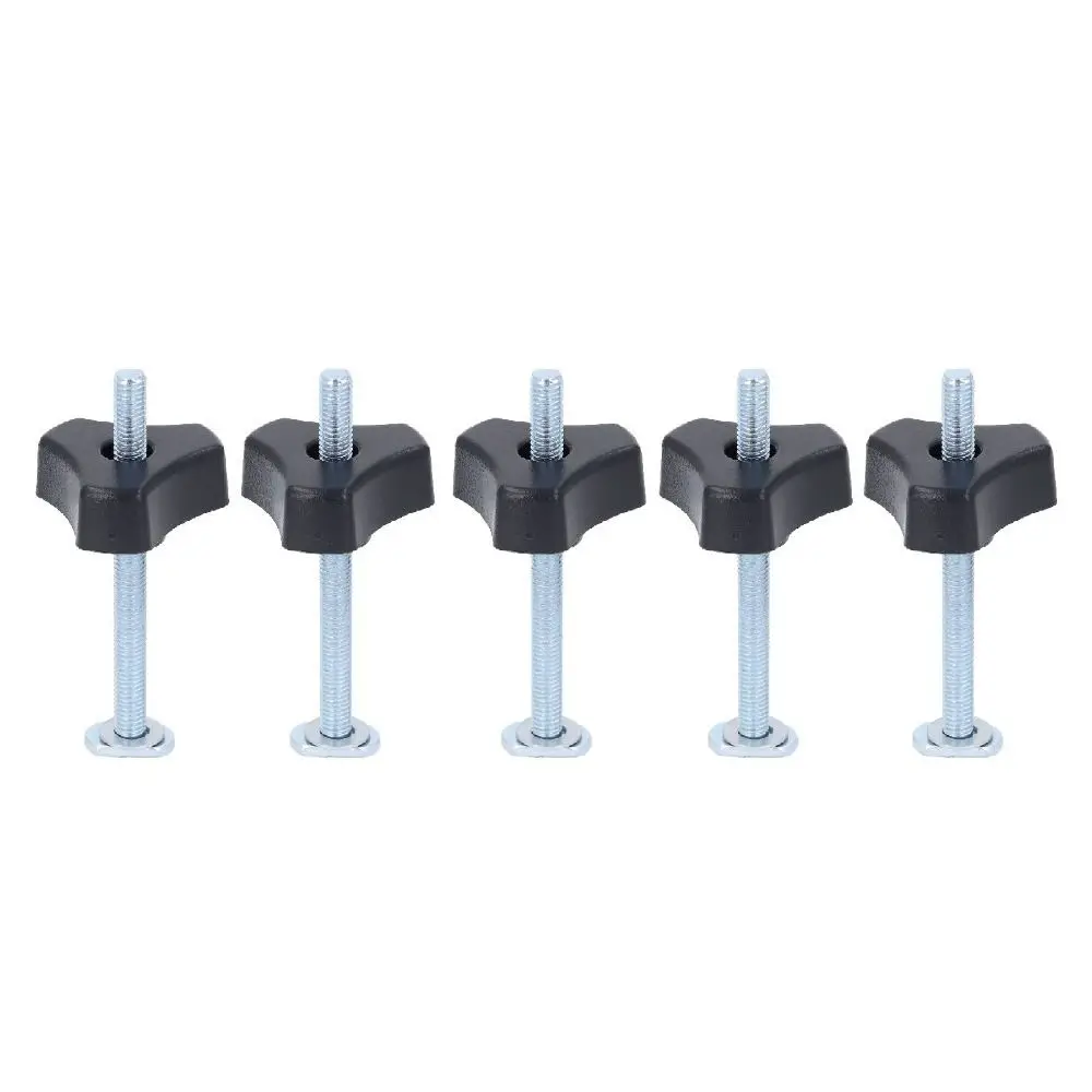 5pcs Durable Threaded Bolt T Track Knob Kit Nut Washer Kit Sturdy Miter T-Track Jig Track Accessories For Mower Deck