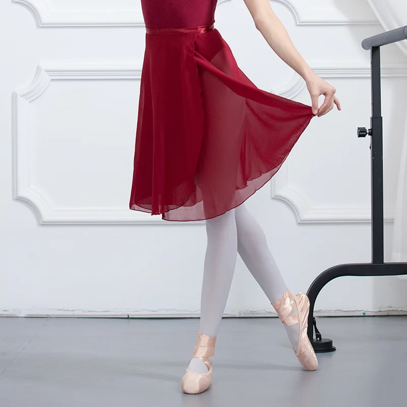 Jupe de ballet longue en mousseline de soie ronde pour femmes adultes, tutu de ballet, jupe de skate, ballerine à lacets, vêtements de danse