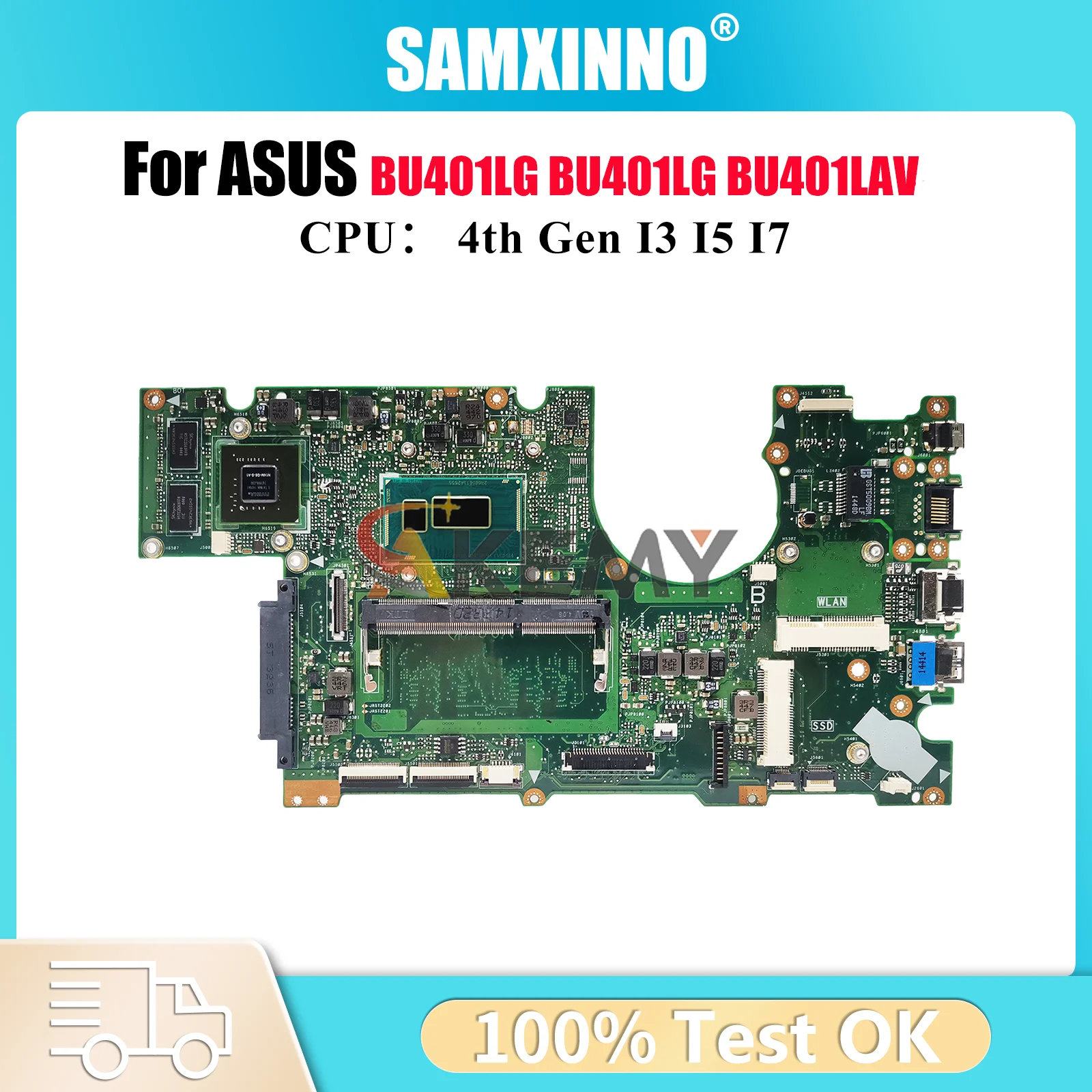 

BU401LG Материнская плата для ноутбука ASUS ExpertBook BU401LG BU401L BU401LAV Материнская плата для ноутбука с процессором I3 I5 I7 100% tests OK stk