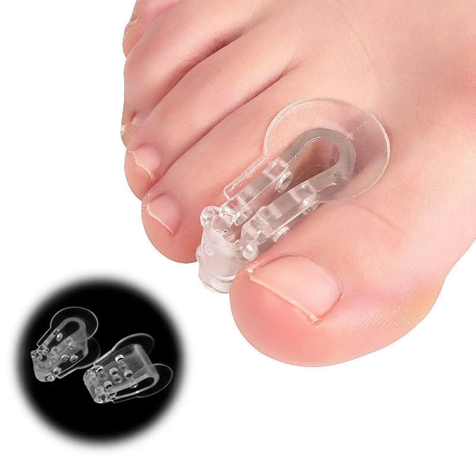 2/4PCS Big Toe Separator, A-Shaped Toe Protector, Bunion Toe Spacer, Soft Toe Corrector for Daily Foot Comfort