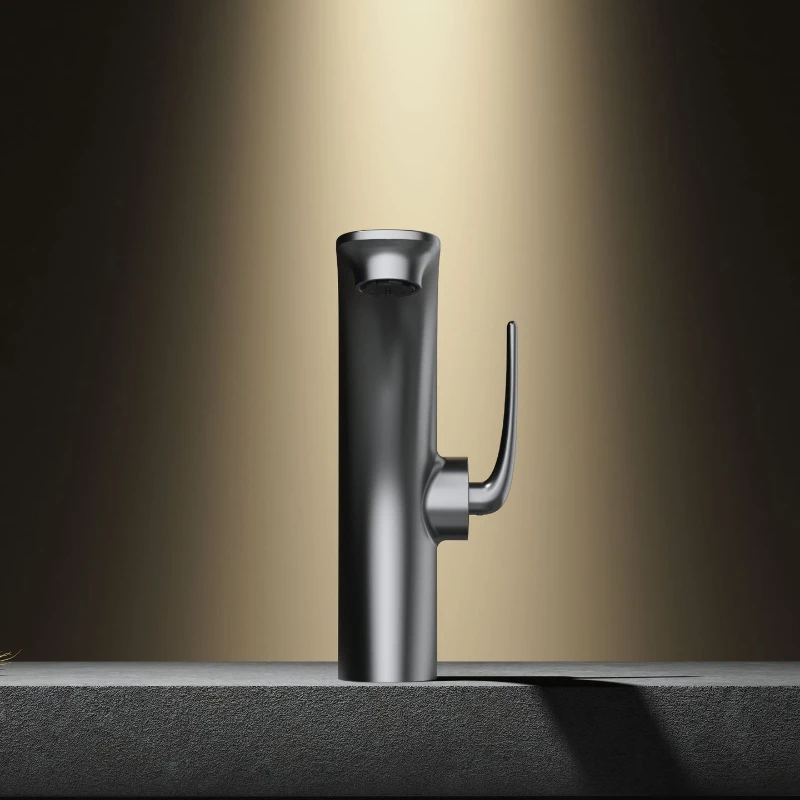 Gun Gray Sink Faucet Hot and Cold Water Bathroom Washbasin Faucet Creative Household Basin Faucet