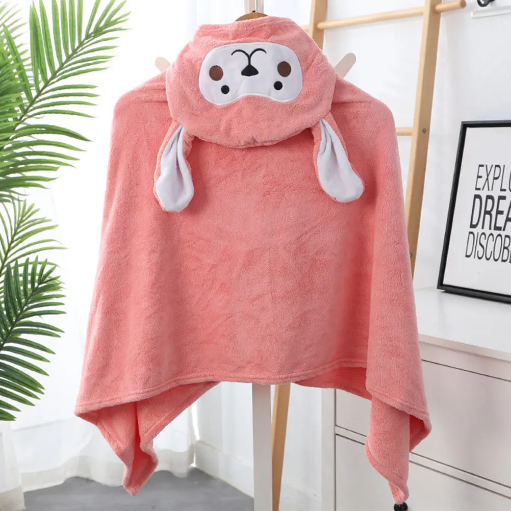 

1 шт., детское банное полотенце с капюшоном из мультфильма, флисовый мягкий впитывающий детский купальный плащ, детское купальное полотенце, детский плащ для ванны