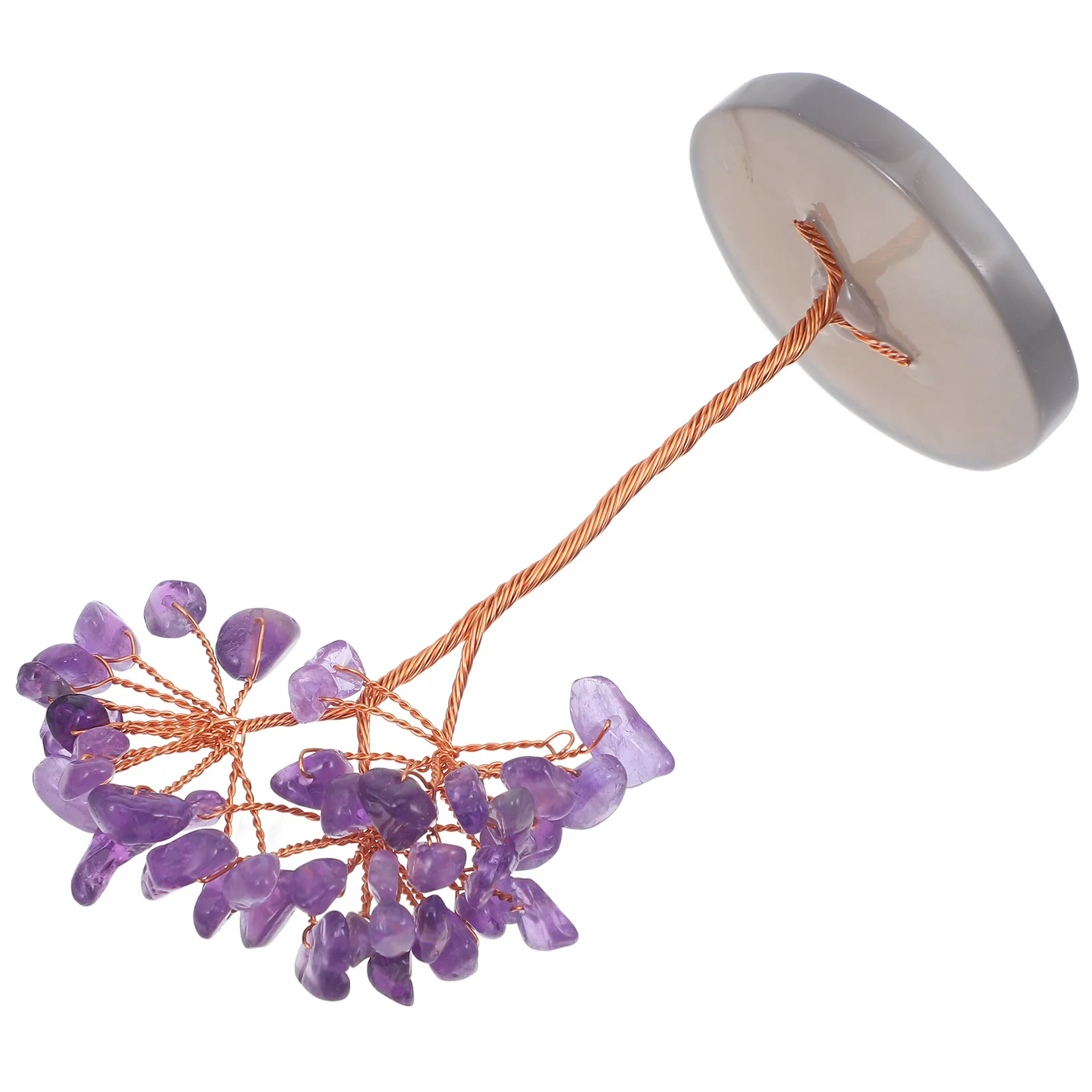 

Crystal Tree Decor Purple Amethyst Delicate Desktop Ornament for Home Office Living Room Decoration