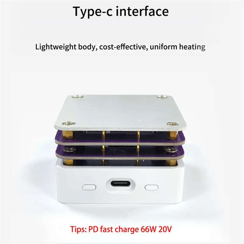 HLZS-65W Mini Hot Plate Digital Soldering Preheating Rework Station PCB SMD Board Soldering Plate Heating Table Durable Easy To