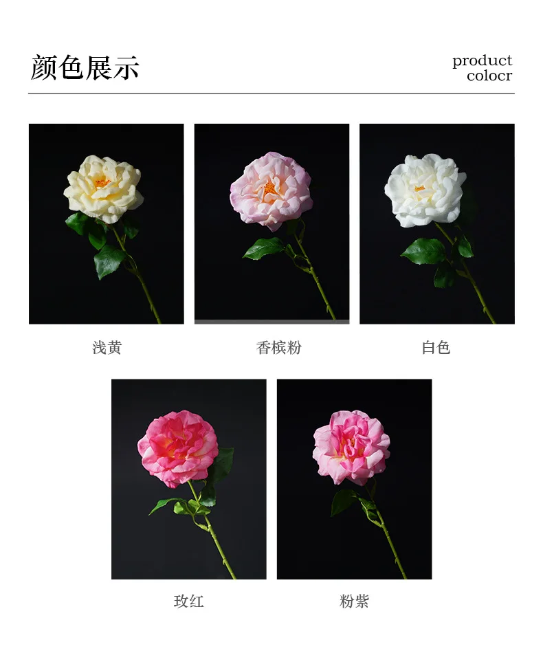 5 Stück hochwertige, feuchtigkeitsspendende Rosen-Kunstblumen für Heimdekoration, Partytisch, echte Rosen, Brautstrauß, Hochzeitsdekoration – Detail 3