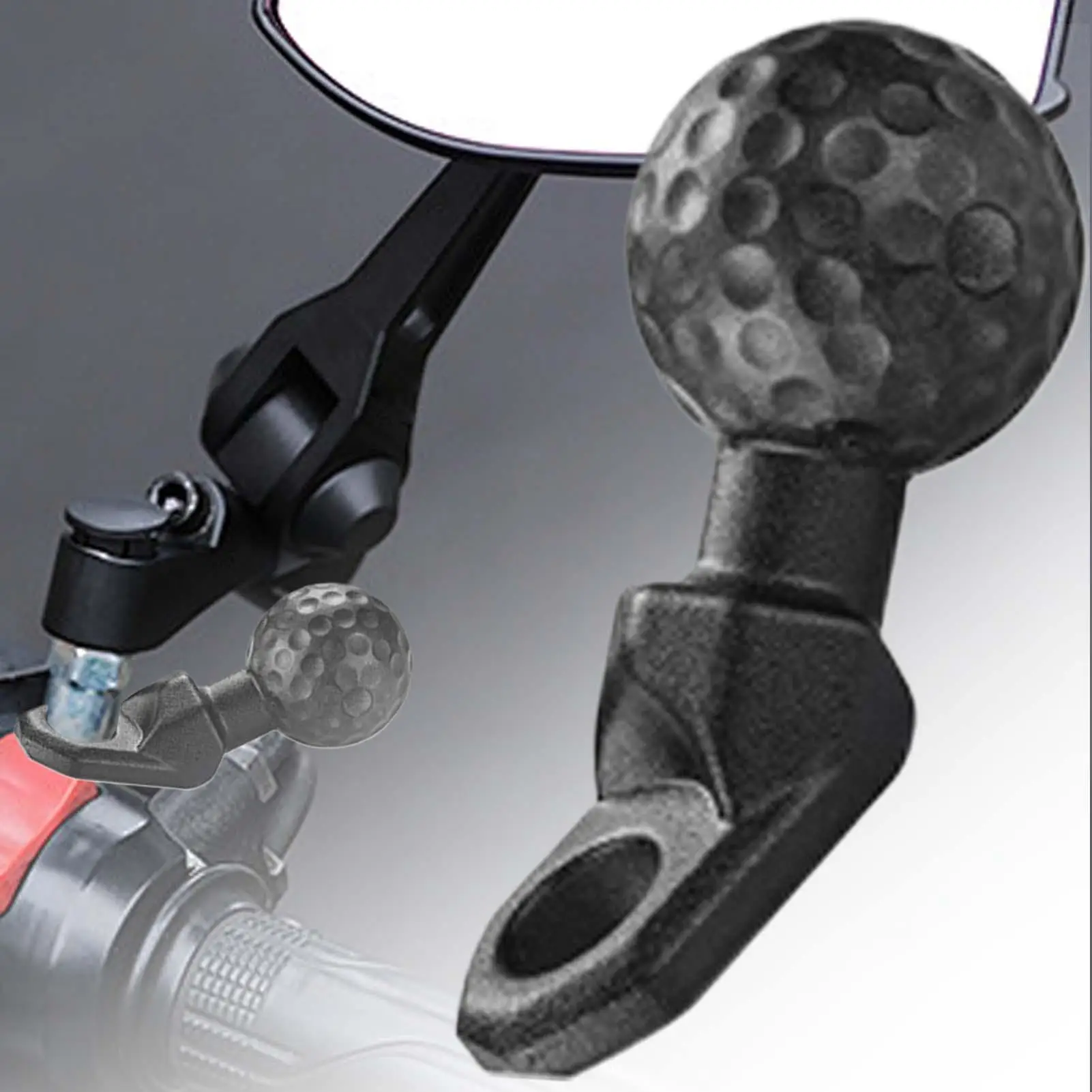 Angled Head Adapter Ball Base Angled Shock Absorbing Sturdy Alloy Ball Base Motorcycle Phone Holder Cycling Accessories for Bike