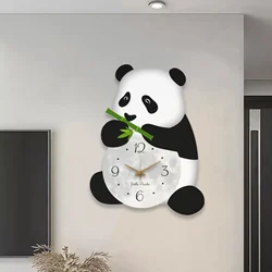 Panda Wall Clock Silent Cute Wall Hanging Decor for Kids Room Kitchen Office Cute Panda Wall Clock Small Kids Room Kitchen