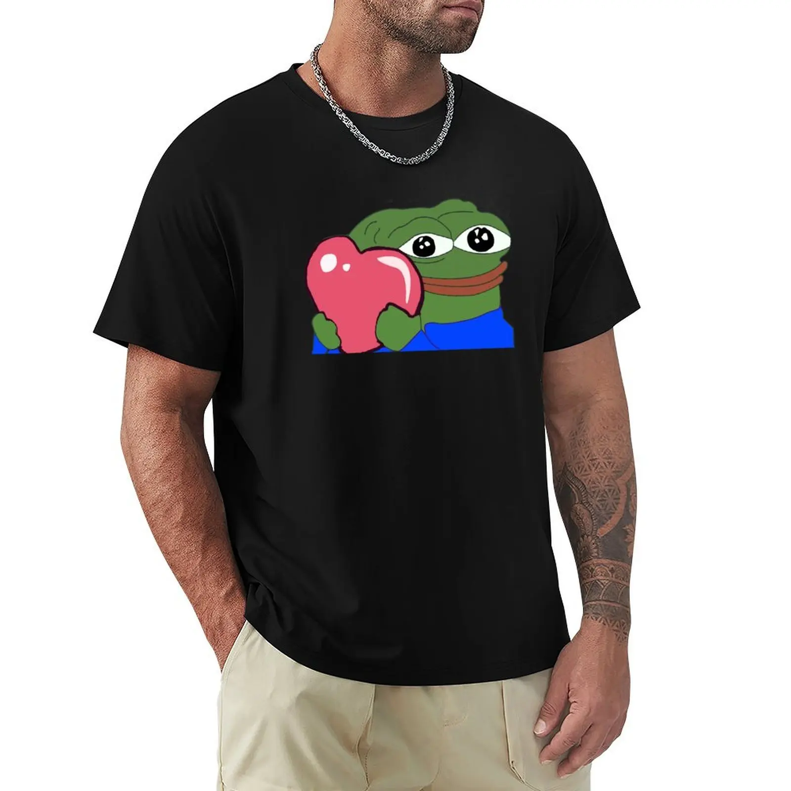 

Peepo Heart Pepe Love T-Shirt boys animal print designer shirts hippie clothes T-shirts for men cotton