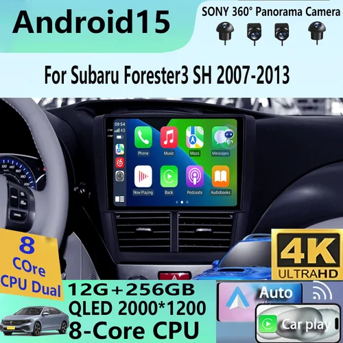 Imagen 1 del producto Android 15 para Subaru Forester3 SH 2007-2013 Subaru Impreza GH GE 2007-2011 Radio de coche navegación reproductor de vídeo Multimedia estéreo