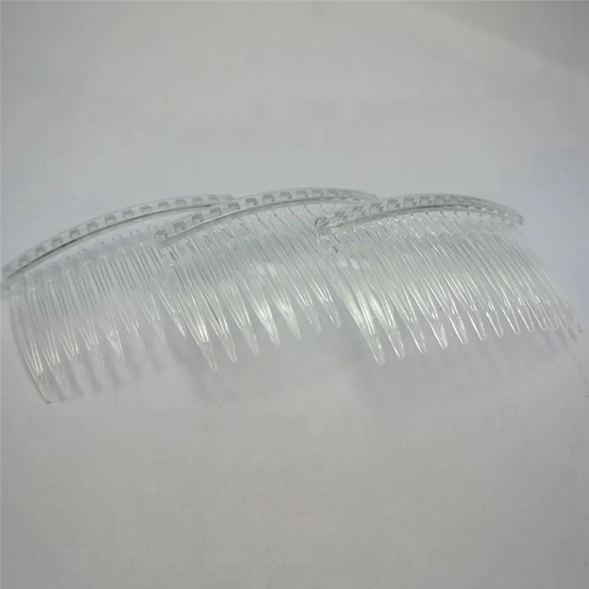 

T21C 100 X прозрачные цветные пластиковые заколки для волос, боковые расчески, заколки 70X40 мм