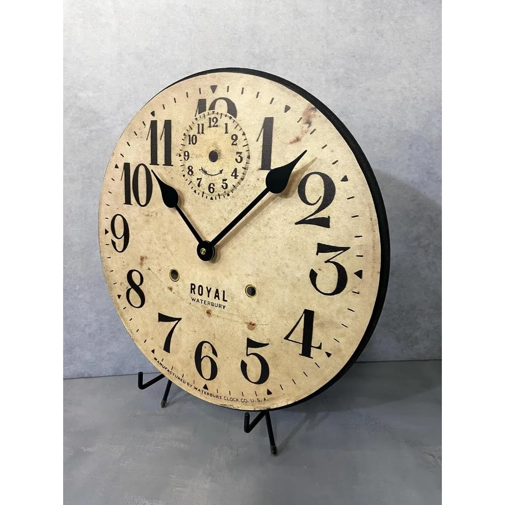 ساعة حائط البرشمان لمتجر الساعة الكبيرة بريسكوت |   صناعة يدوية في الولايات المتحدة الأمريكية |   آلية صامتة غير موقوتة |   لون جميل |   ريفي