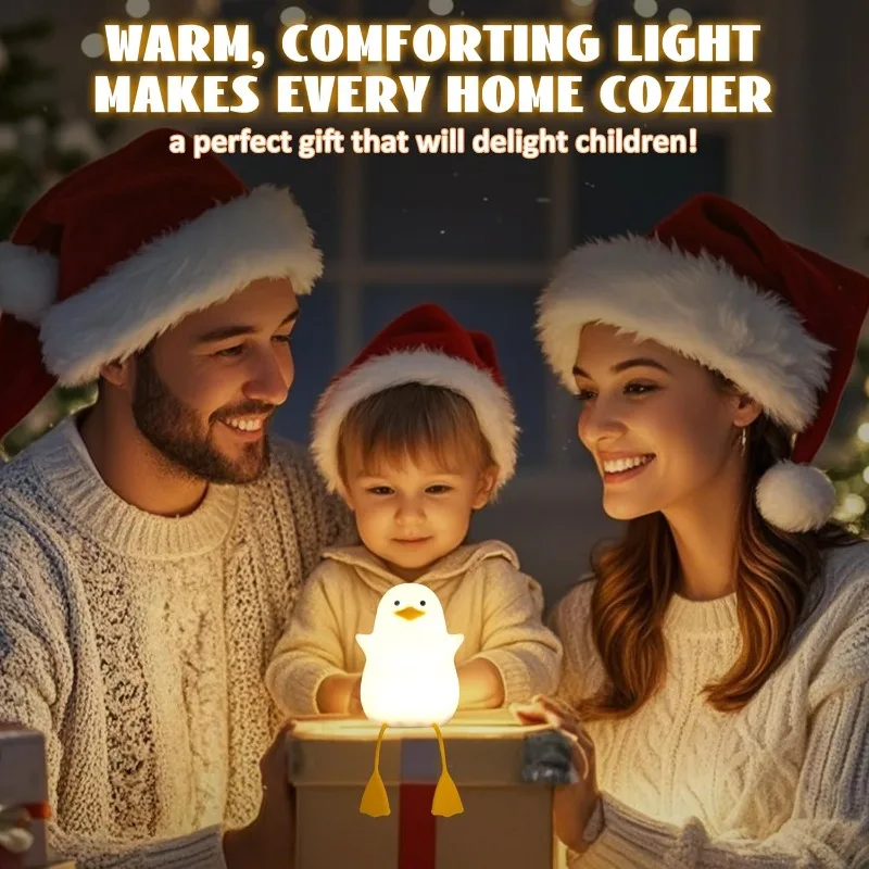 Bonito cabeceira pato ganso diversão luz noturna com dimmer e temporizador adequado para decoração do quarto presente de pato para meninas meninos