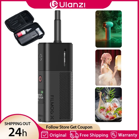 Ulanzi FILMOG X FM02 30W Máquina de nevoeiro portátil Tela Dispaly Máquina de fumaça portátil para fotografia, filmagem de vídeo, efeitos de palco