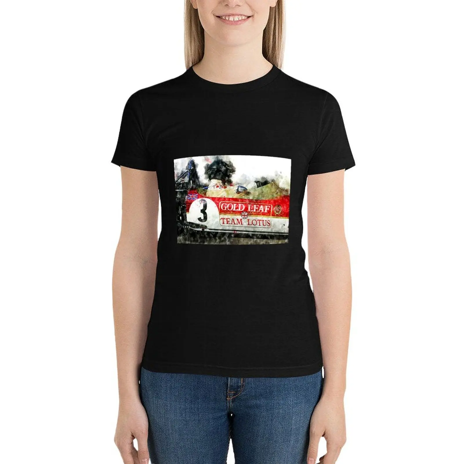 

Jochen Rindt, Close T-Shirt Short sleeve tee animal print shirt for girls graphics kawaii clothes plain t shirts for Women