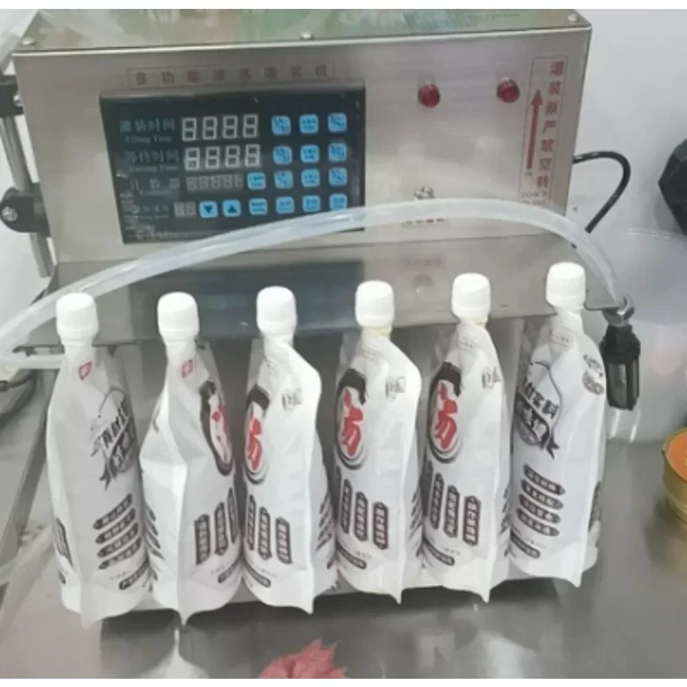 Household small liquid restaurant kitchen takeaway packaging semi-automatic small bag filling machine